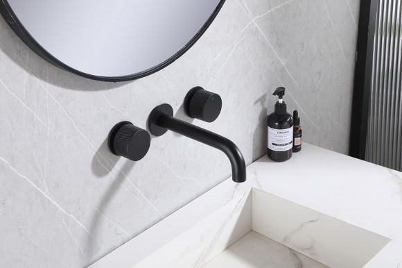 Смеситель для раковины Abber Wasser Kreis AF81122B Черный матовый Смеситель для раковины Abber Wasser Kreis AF81122B Черный матовый