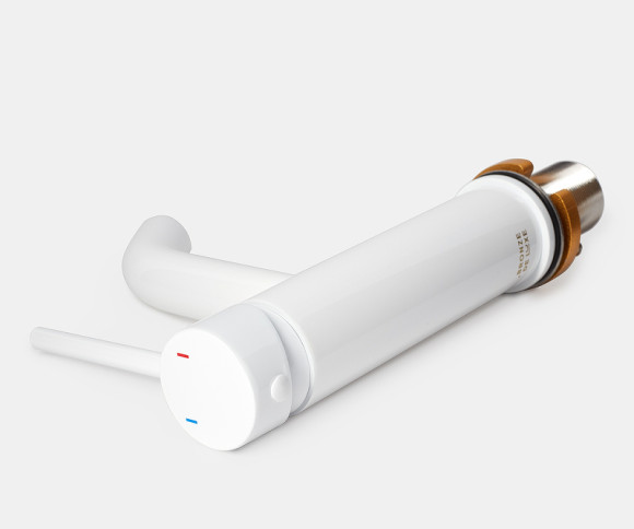 Смеситель для раковины Bronze de Luxe Scandi 1451W Белый глянцевый