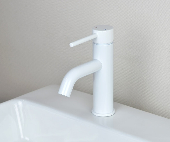 Смеситель для раковины Bronze de Luxe Scandi 1451W Белый глянцевый