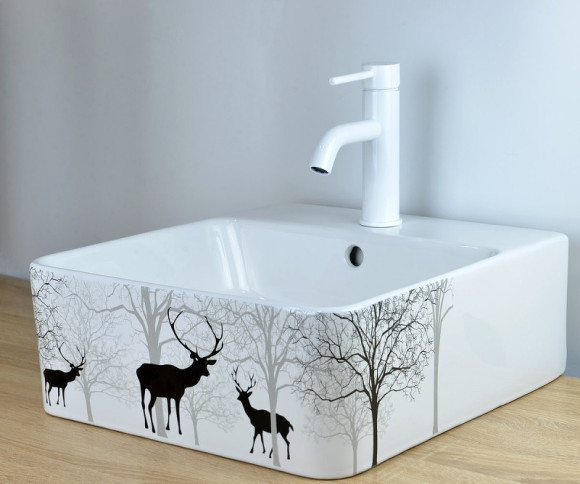 Смеситель для раковины Bronze de Luxe Scandi 1451W Белый глянцевый