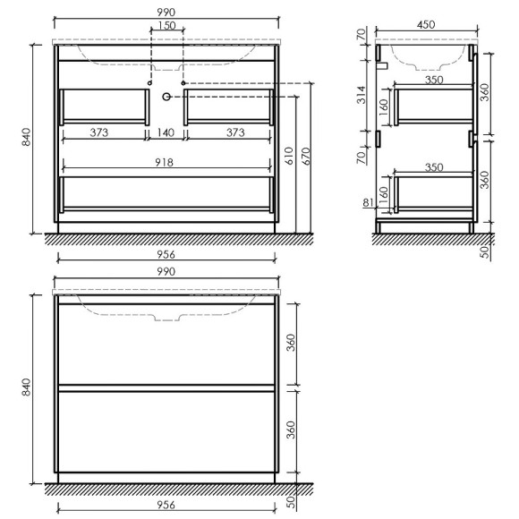 Тумба под раковину Sancos Libra Floor 100 LB100FECH Дуб чарльстон Тумба под раковину Sancos Libra Floor 100 LB100FECH Дуб чарльстон