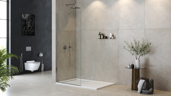 Душевая перегородка Cezares Liberta 100 LIBERTA-L-1-TB-100-C-Cr профиль Хром стекло прозрачное