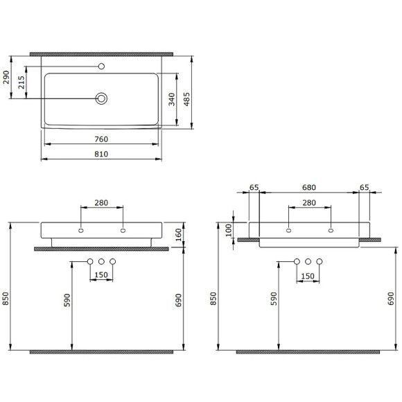 Раковина Berges Strati 80 182007 Белая глянцевая Раковина Berges Strati 80 182007 Белая глянцевая