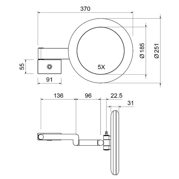 Косметическое зеркало Timo Petruma 15276/00 с подсветкой Хром Косметическое зеркало Timo Petruma 15276/00 с подсветкой Хром
