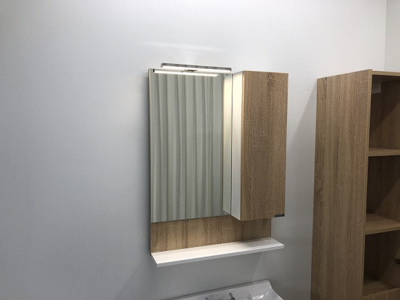 Зеркало со шкафом Comforty Рига 60 00004142211 Дуб сонома Зеркало со шкафом Comforty Рига 60 00004142211 Дуб сонома