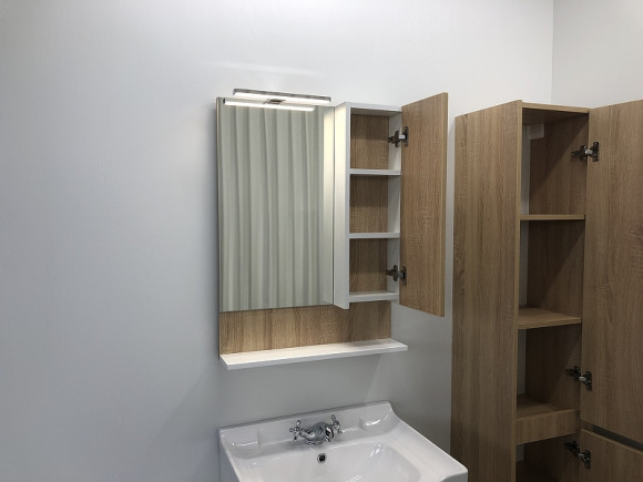 Зеркало со шкафом Comforty Рига 60 00004142211 Дуб сонома Зеркало со шкафом Comforty Рига 60 00004142211 Дуб сонома