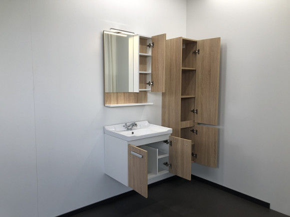 Зеркало со шкафом Comforty Рига 60 00004142211 Дуб сонома Зеркало со шкафом Comforty Рига 60 00004142211 Дуб сонома