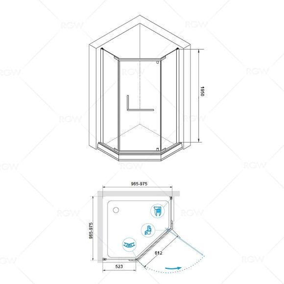 Душевой уголок RGW Passage PA-081 100x100 35088100-11 профиль Хром стекло прозрачное Душевой уголок RGW Passage PA-081 100x100 35088100-11 профиль Хром стекло прозрачное