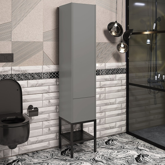 Шкаф пенал Opadiris Треви 35 L 00-00003861 Серый матовый Шкаф пенал Opadiris Треви 35 L 00-00003861 Серый матовый