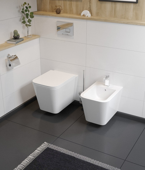 Биде Koller Pool Kvadro KR-0485-B подвесное Белое