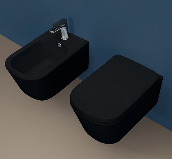 Биде Kerasan Tribeca 512531 подвесное Черное матовое