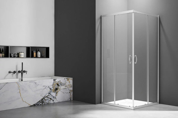 Душевой уголок Veconi Rovigo RV-101 80х80 RV101-80-01-C5 профиль Хром стекло прозрачное Душевой уголок Veconi Rovigo RV-101 80х80 RV101-80-01-C5 профиль Хром стекло прозрачное