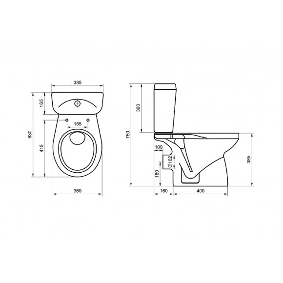 Унитаз Santek Анимо 1.WH30.2.132 с бачком и сиденьем Унитаз Santek Анимо 1.WH30.2.132 с бачком и сиденьем