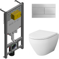 Комплект унитаза AM.PM Spirit FlashClean C701700WH+C707857WH с сиденьем Микролифт и инсталляцией Jacob Delafon E29025-NF+E4316-CP с клавишей смыва Хром Комплект унитаза AM.PM Spirit FlashClean C701700WH+C707857WH с сиденьем Микролифт и инсталляцией Jacob Delafon E29025-NF+E4316-CP с клавишей смыва Хром