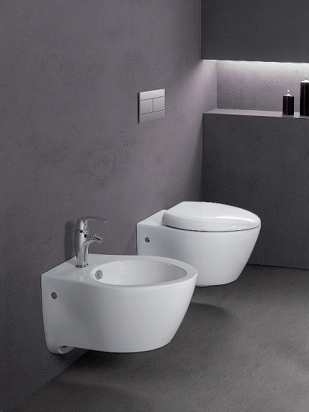 Комплект унитаза AM.PM Spirit FlashClean C701700WH+C707857WH с сиденьем Микролифт и инсталляцией Jacob Delafon E29025-NF+E4316-CP с клавишей смыва Хром