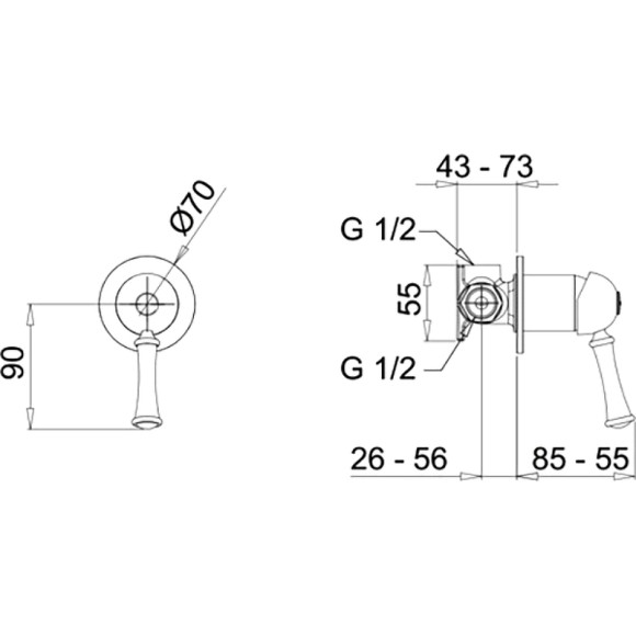 Смеситель для душа Migliore Dallas 18604 Хром