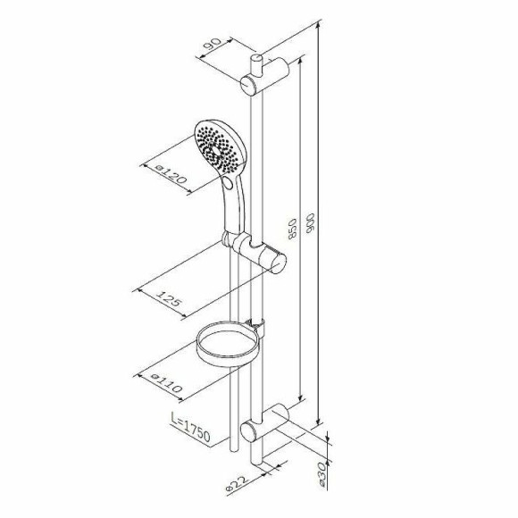 Душевой гарнитур AM.PM Inspire V2.0 F0150A000 Хром Душевой гарнитур AM.PM Inspire V2.0 F0150A000 Хром