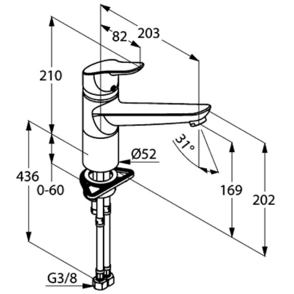 Смеситель для кухни Kludi Objekta 325740575 Хром Смеситель для кухни Kludi Objekta 325740575 Хром