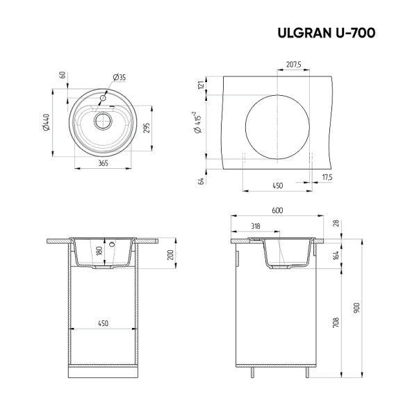 Кухонная мойка Ulgran Classic U-700-302 Песочная Кухонная мойка Ulgran Classic U-700-302 Песочная