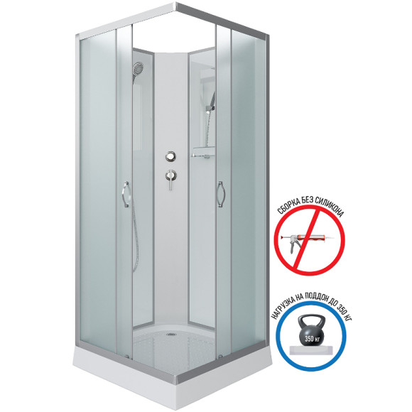 Душевая кабина Niagara Classic 90х90 NG-1101-14BK без гидромассажа