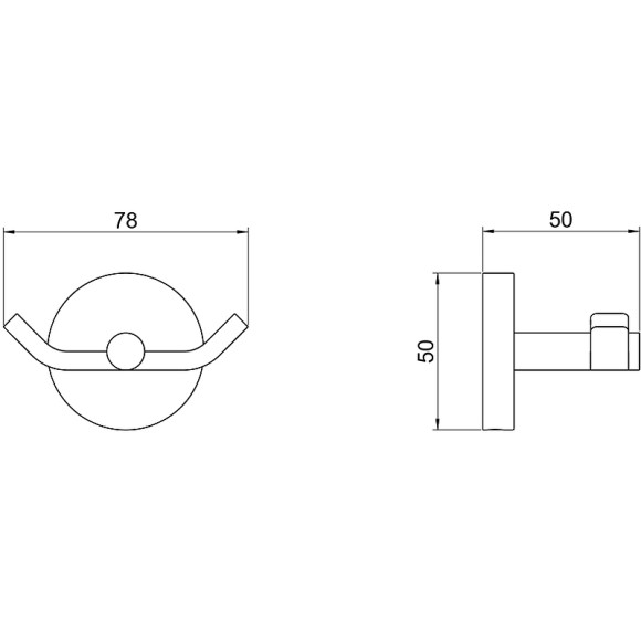 Двойной крючок Aquatek Бетта AQ4602MB Черный матовый Двойной крючок Aquatek Бетта AQ4602MB Черный матовый