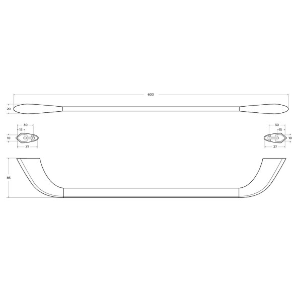 Полотенцедержатель Cezares Liner LINER-TH-60-01 Хром