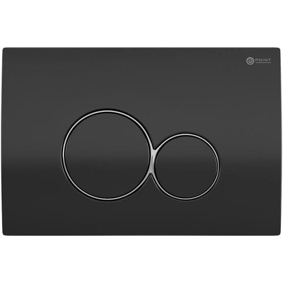 Комплект унитаза с инсталляцией Point Афина PN48050BC с сиденьем Микролифт и Черной матовой Хром клавишей смыва