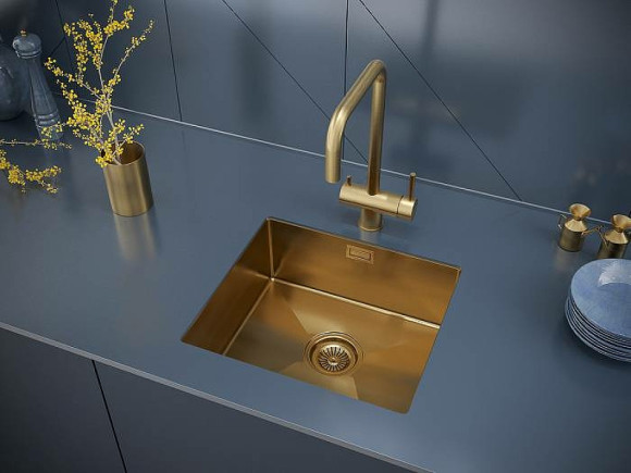 Кухонная мойка Paulmark Aller 44 Uni PM904444-BG Брашированное золото Кухонная мойка Paulmark Aller 44 Uni PM904444-BG Брашированное золото
