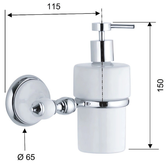 Дозатор для жидкого мыла Remer Epoca EP13CR Хром Дозатор для жидкого мыла Remer Epoca EP13CR Хром