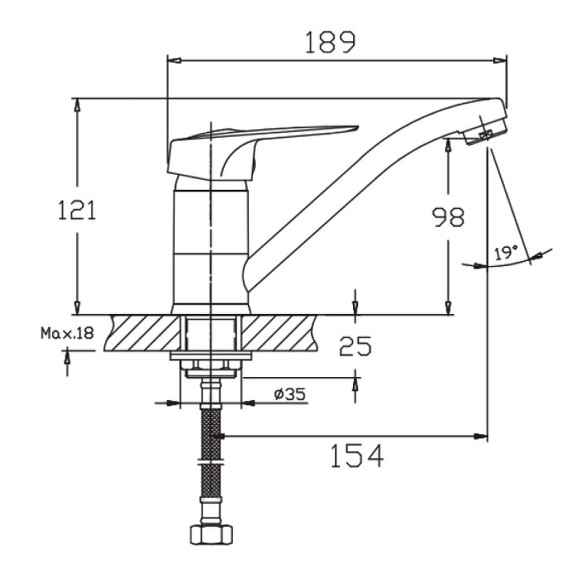 Смеситель для раковины Haiba HB4537-2 Хром Смеситель для раковины Haiba HB4537-2 Хром