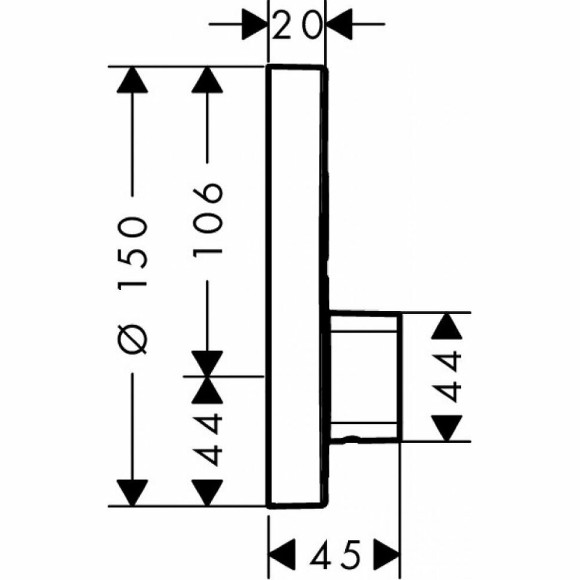 Смеситель для душа Hansgrohe ShowerSelect S 15747000 Хром