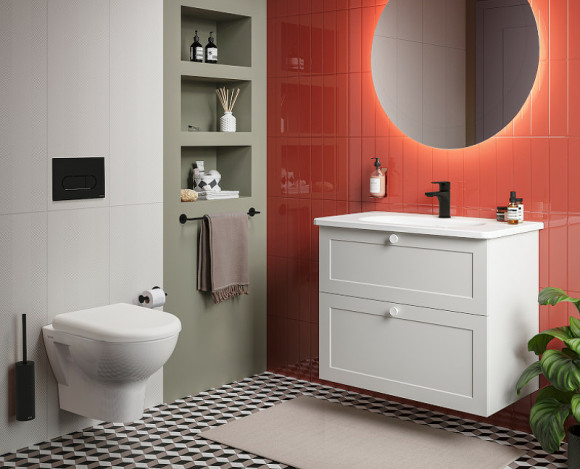 Инсталляция Vitra Core 800-1874 для унитаза с Черной матовой клавишей смыва