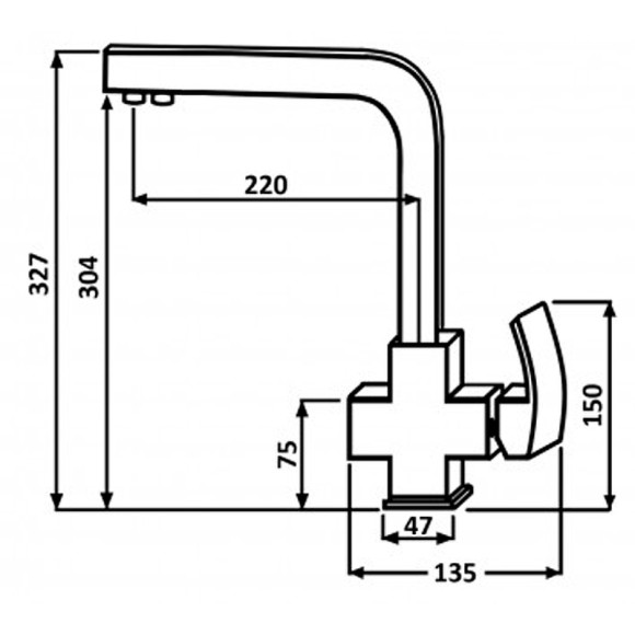 Смеситель для кухни ALMAes Rona AS-875-05 Черный матовый Смеситель для кухни ALMAes Rona AS-875-05 Черный матовый