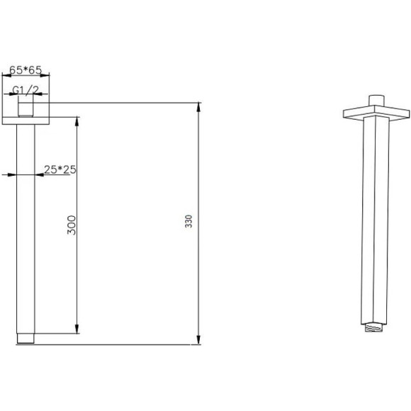 Кронштейн для верхнего душа Boheme Qubic 629-QUBIC-SGM Антрацит глянец Кронштейн для верхнего душа Boheme Qubic 629-QUBIC-SGM Антрацит глянец