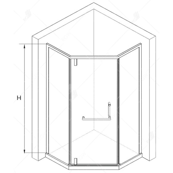 Душевой уголок RGW Hotel HO-084Gb 100x100 350608400-016 профиль Золото брашированное стекло прозрачное