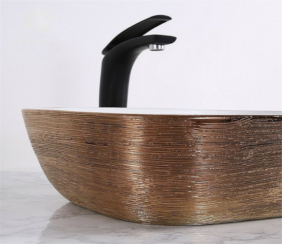 Раковина-чаша CeramaLux 46 D1333H132 Медь Белая