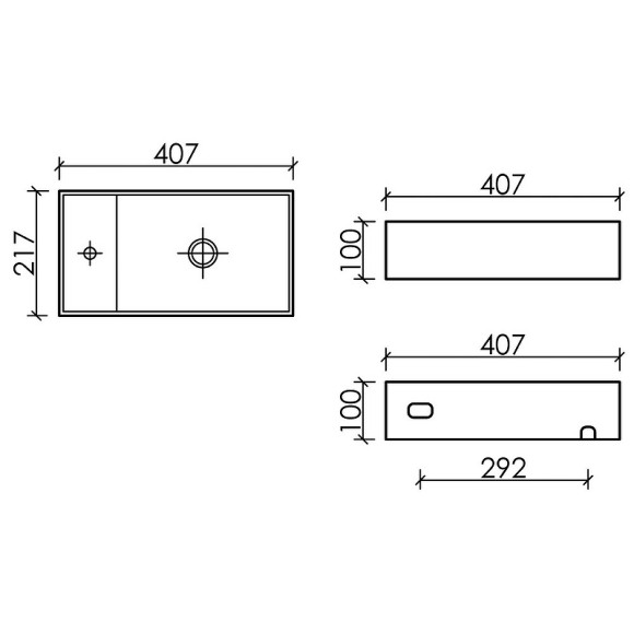 Раковина Ceramicanova Element 41 R CN6051RMH Антрацит матовый Раковина Ceramicanova Element 41 R CN6051RMH Антрацит матовый