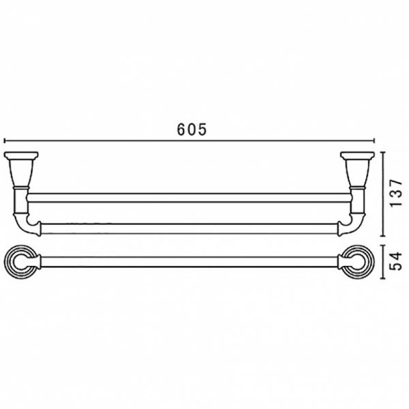 Полотенцедержатель Art&Max Bianchi AM-3648AW-Do двойной Золото Полотенцедержатель Art&Max Bianchi AM-3648AW-Do двойной Золото