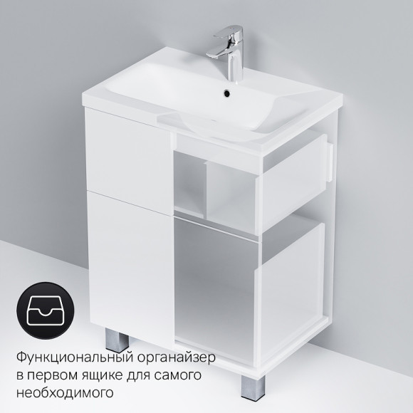 Тумба под раковину AM.PM Gem 60 M90FSX06022WG32 Белая Тумба под раковину AM.PM Gem 60 M90FSX06022WG32 Белая