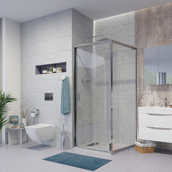 Душевой уголок Niagara Nova 80х90 NG-62-8A-A90 профиль Хром стекло прозрачное Душевой уголок Niagara Nova 80х90 NG-62-8A-A90 профиль Хром стекло прозрачное