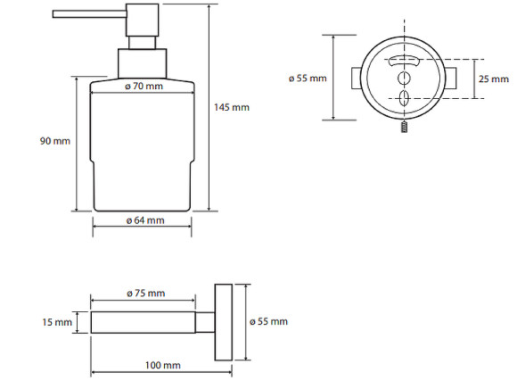 Дозатор для жидкого мыла Bemeta Omega 104109102 Хром