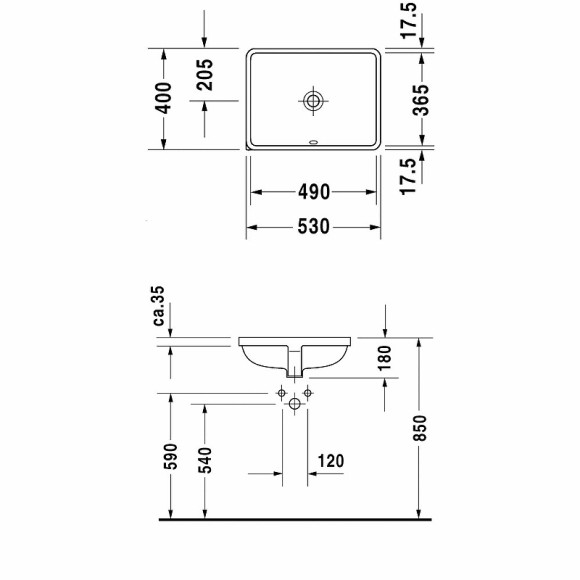 Раковина Duravit Starck 3 53 0305490000 Белая Раковина Duravit Starck 3 53 0305490000 Белая