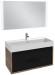 Тумба под раковину Jacob Delafon Vivienne 100 EB1585-E52-S14 подвесная Черный сатин Дуб табак