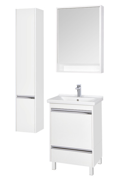 Тумба под раковину Aquaton Капри 60 1A230101KP010 подвесная Белая глянцевая