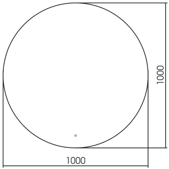 Зеркало Abber Mond 100 AG6203SL-1.0 с подсветкой с сенсорным выключателем и диммером