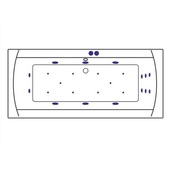 Акриловая ванна Excellent Aquaria Lux 180x80 WAEX.AQU18.ULTRA.GL с гидромассажем