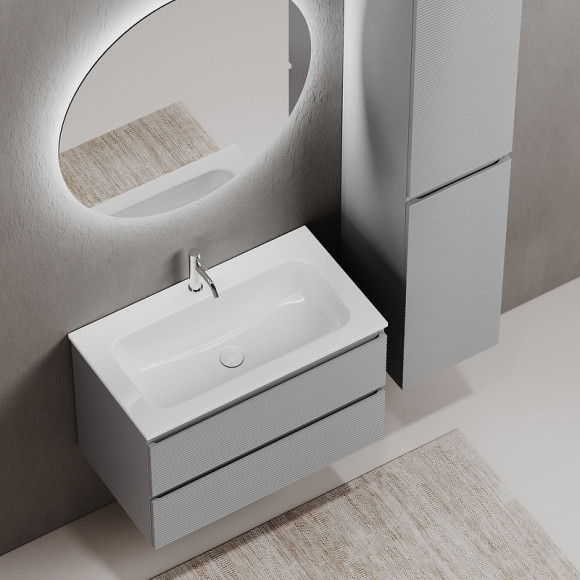 Тумба под раковину Sancos Folk 80 FL80ES подвесная Ergraut soft