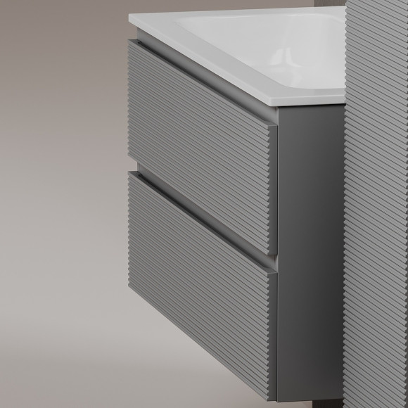 Тумба под раковину Sancos Folk 80 FL80ES подвесная Ergraut soft