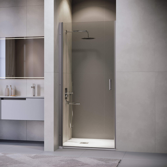 Душевая дверь RGW Leipzig LE-003-Gg 60 351200306-110 профиль Серый стекло прозрачное