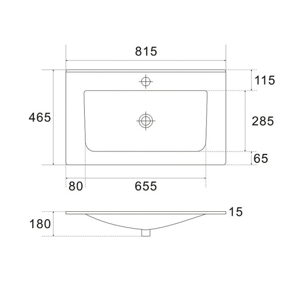 Раковина Art&Max 80 AM7117-80 Белая Раковина Art&Max 80 AM7117-80 Белая